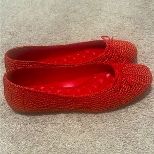 Like new red raffia Birdies